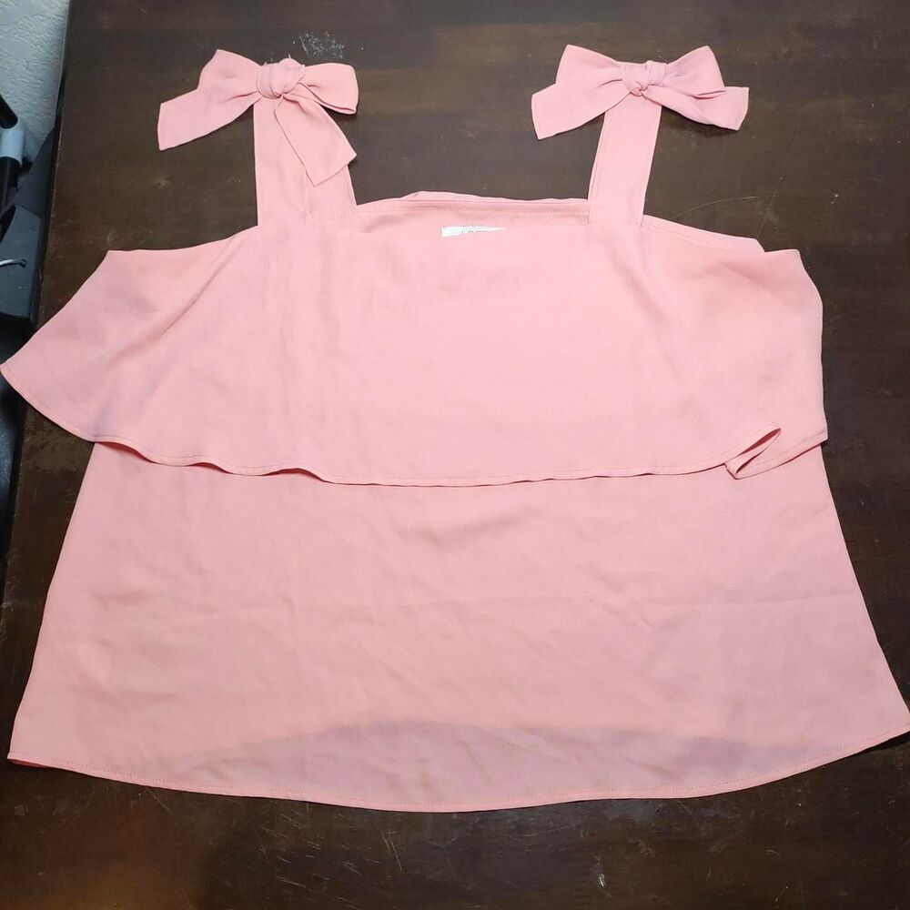 Pink Loft petite blouse with bow detail - SIZE MP